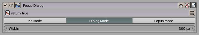 Pop-up dialog mode settings