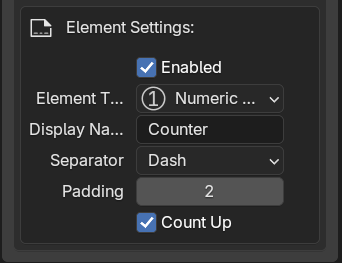 Numeric Counter UI
